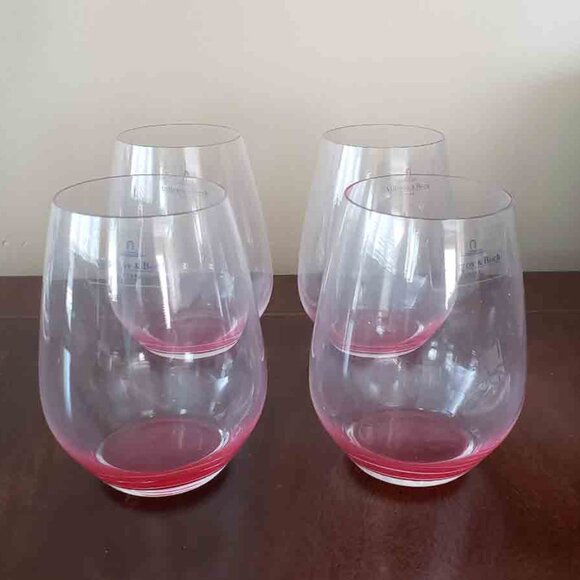 Villeroy & Boch Berry Fantasy Tumbler Set 4 Beecher Gobelets Glasses Dented Box - Picture 1 of 3